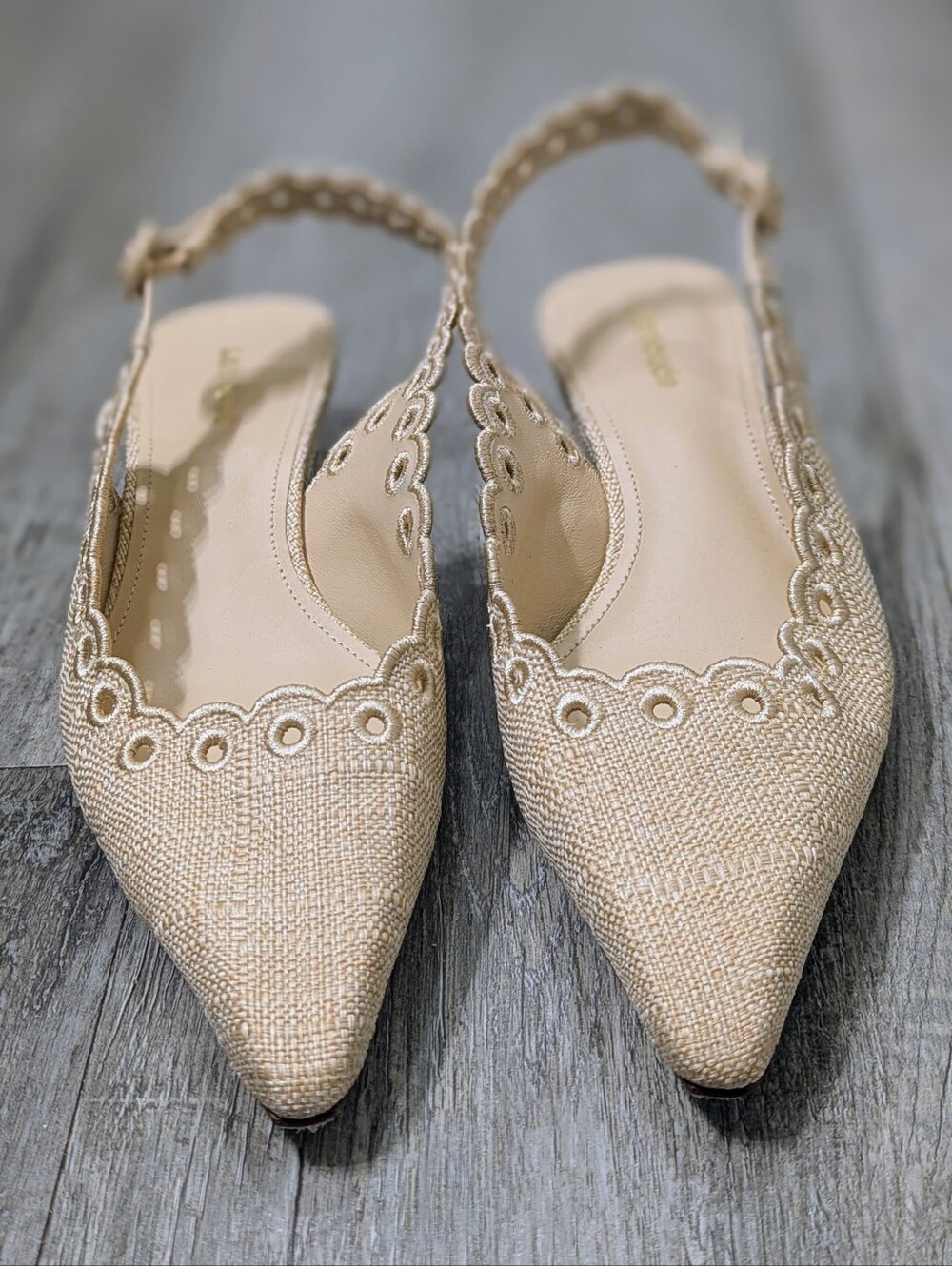 Larroude Florence Broderie Pumps Made In Brazil Size 7.5